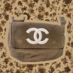 CC Logo Plush Shoulder Bag